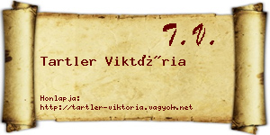 Tartler Viktória névjegykártya